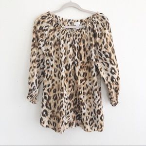 Chico’s Leopard Print Top Size 2 EUC